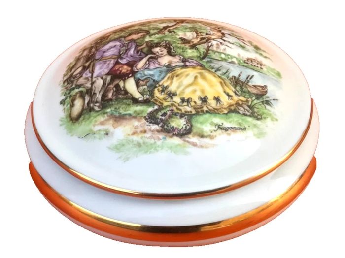 Bonbonnière / Boite à bijoux  Porcelaine d' Art   Laurent Freyry Limoges France