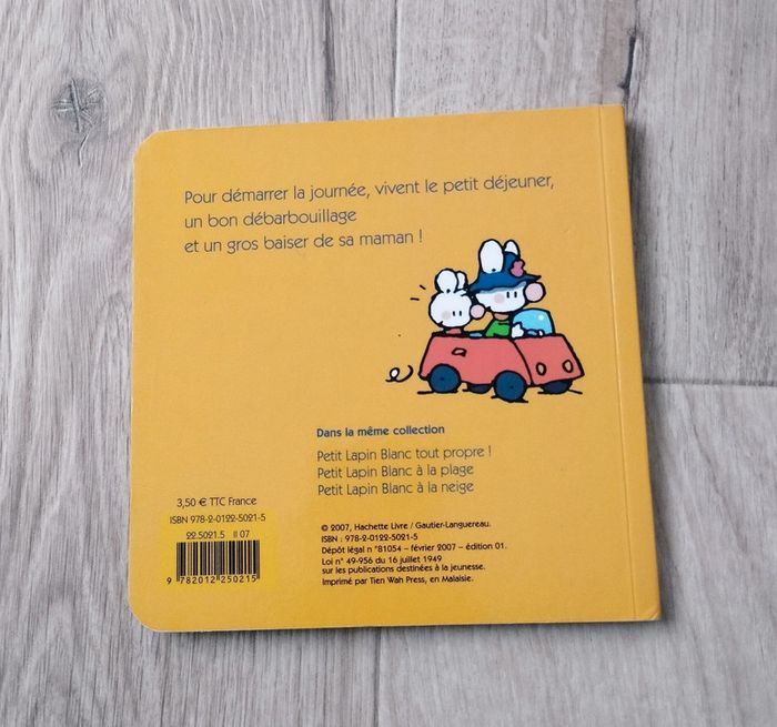 Livre enfant Petit Lapin 🐰 Blanc c'est le matin ! édition Gautier-Languereau - photo numéro 2