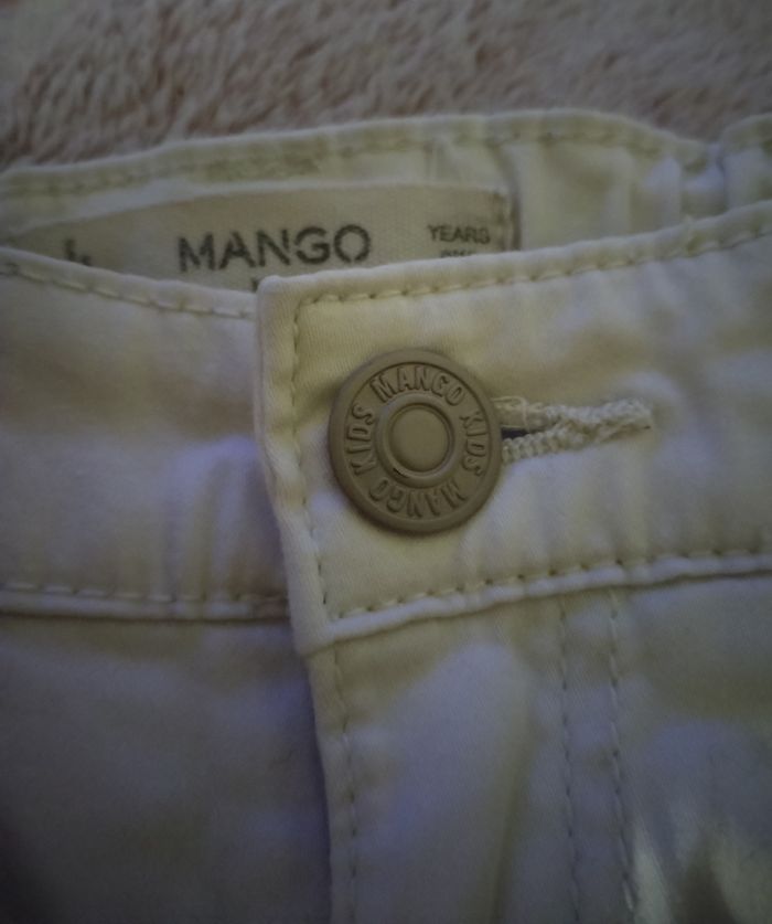 Jeans blanc "Mango" 9/10 ans 98% coton porté une fois