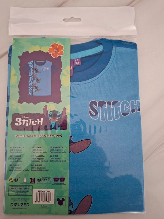 Tee-shirt Lilo & Stitch neuf sous blister taille 4 ans - photo numéro 2