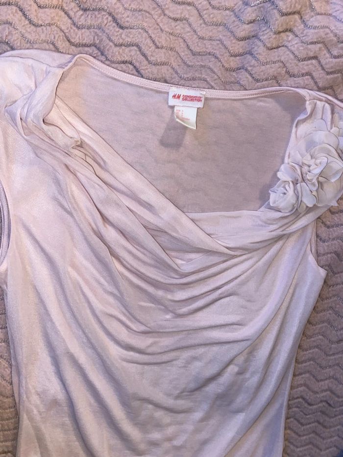 T shirt rose habillé - photo numéro 3