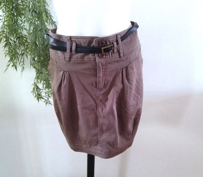 jupe taille 36 cache-cache avec ceinture neuve - photo numéro 2