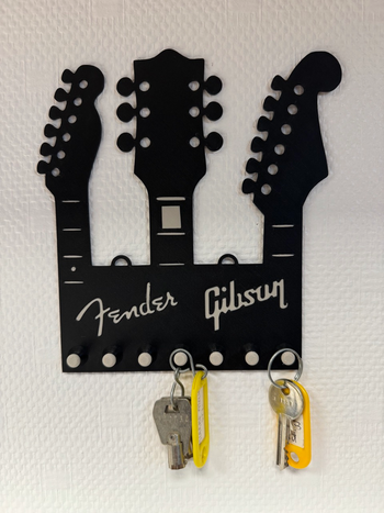 Porte-clés mural Guitare – Fender & Gibson