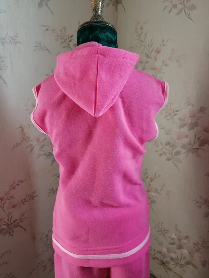 Ensemble de jogging veste manches courtes à capuche et pantalon rose / sans marque / (8ans) - photo numéro 6