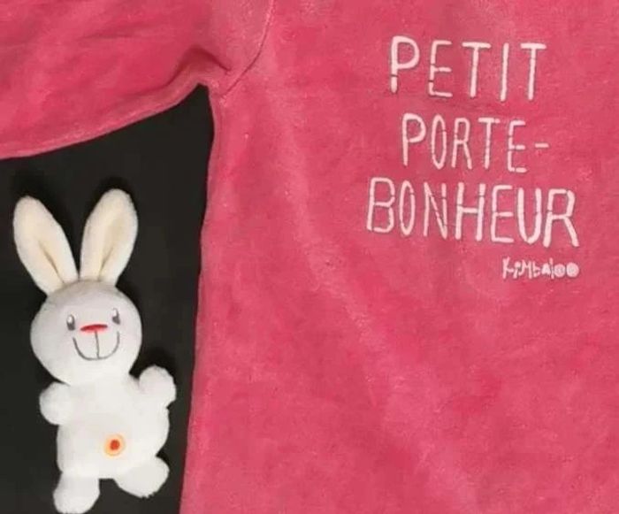 Pyjama 👣 velours rose kimbaloo 3 mois grenouillère - photo numéro 5