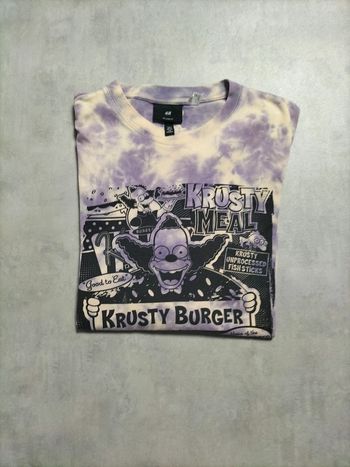T-shirt H&M – The Simpsons Krusty Burger – Tie & Dye violet