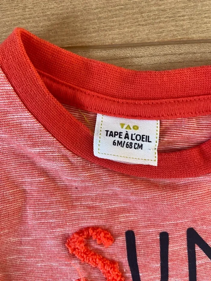 Lot 2 t-shirt TAO 3-6mois - photo numéro 2