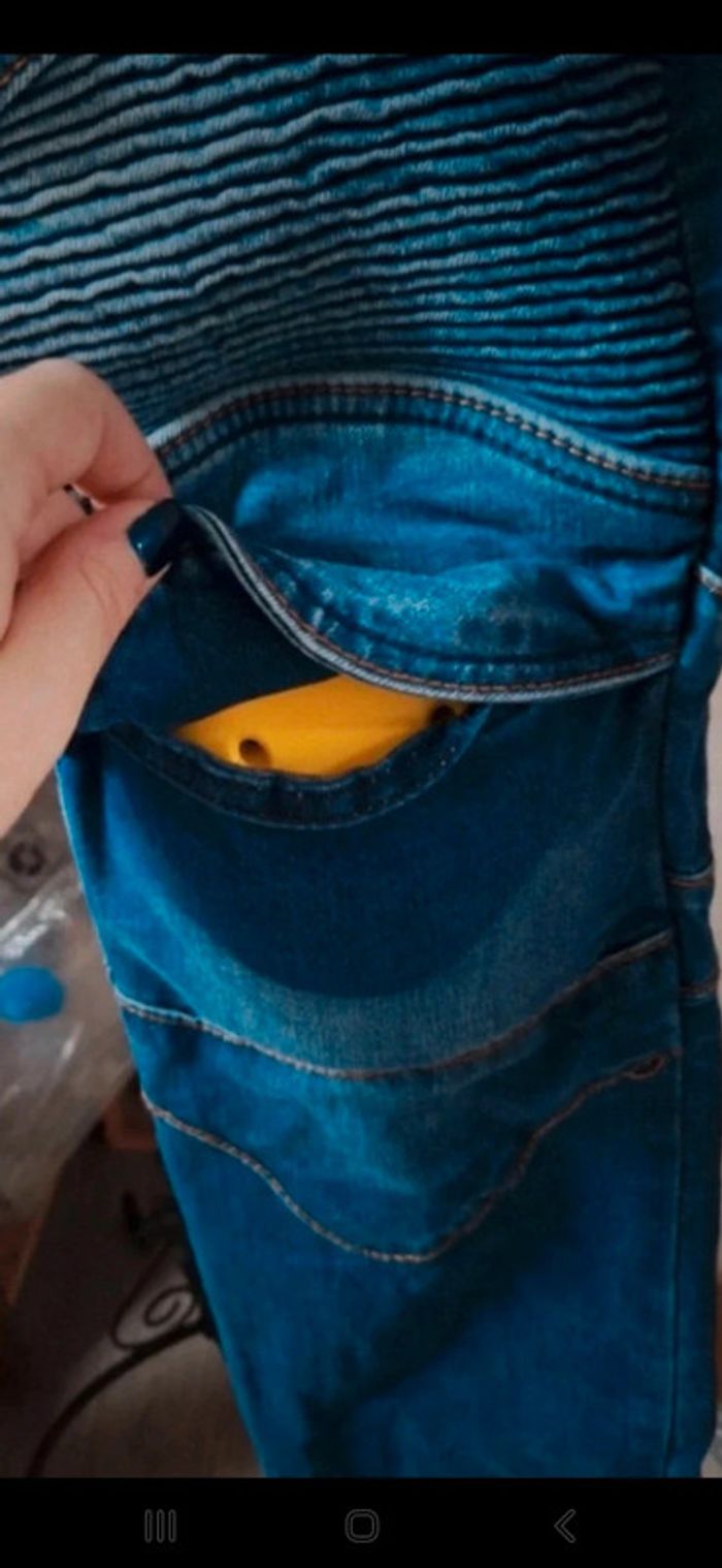 Jean de moto taille S Moto jean avec protections hanches et genoux 👻 - photo numéro 3