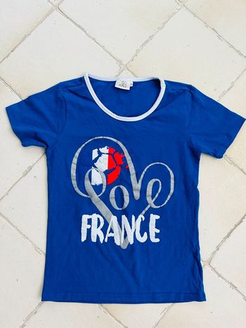 T-shirt bleu manches courtes France
