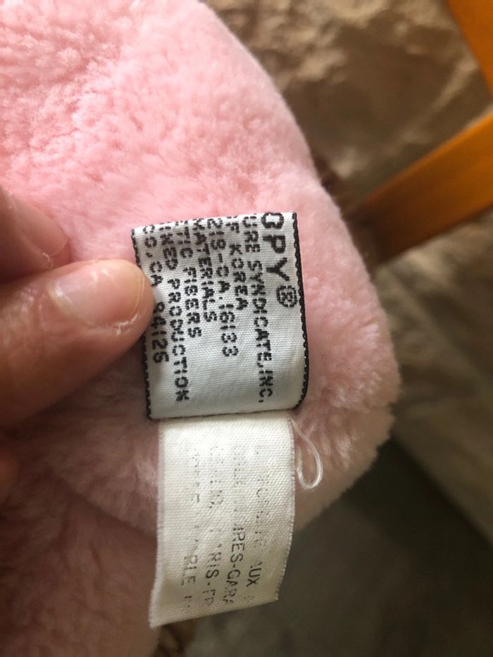 Peluche Doudou Vintage Snoopy Blanc Rose 28 Cm 1968 United Syndicate - photo numéro 7