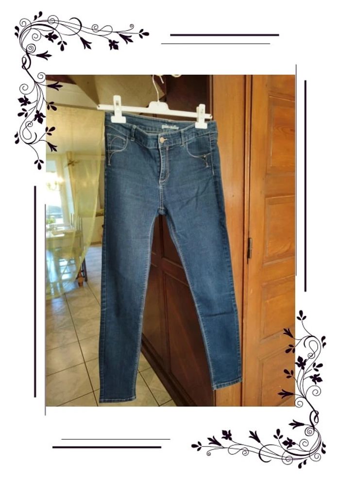 Jeans bleu foncé coton Grain De Malice M/38 - photo numéro 2