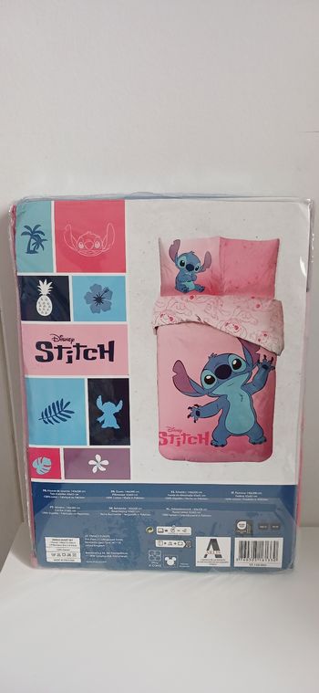 Hausse de couette Stitch  1  personne 140x200cm oreiller 63x63cm 100%coton