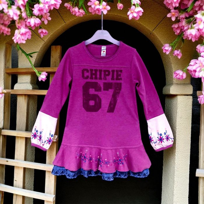 CHIPIE - ROBE FILLE BRODERIES FLEURS DÉTAILS VOLANTS & BRODERIE ANGLAISE 6A