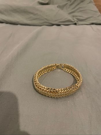 Bracelet chaîne doré – double rang