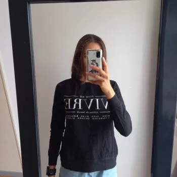 Sweat sans capuche noir