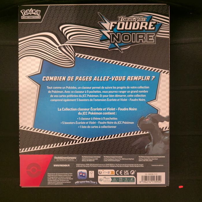 Pokemon Coffret Collection Classeur EV10.5 Foudre Noir - photo numéro 2