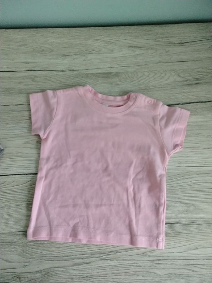 Robe salopette velours et son Tee-shirt manches courtes 6 mois fille - photo numéro 3