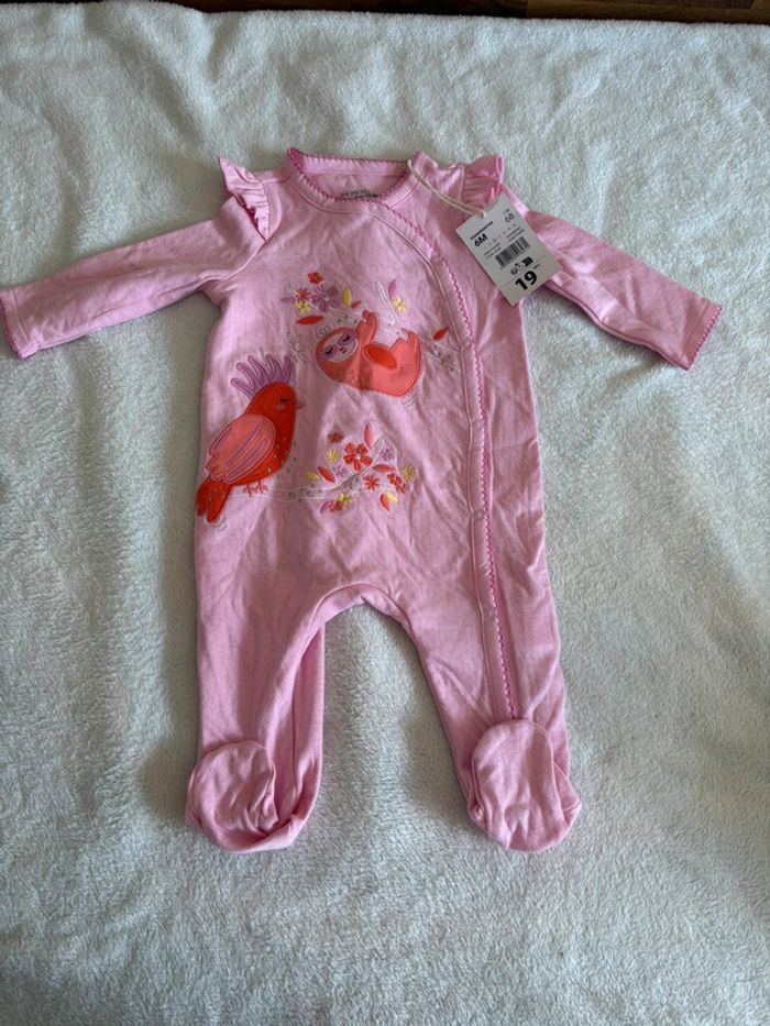 Pyjama léger rose 6 mois Du Pareil Au Même - photo numéro 2
