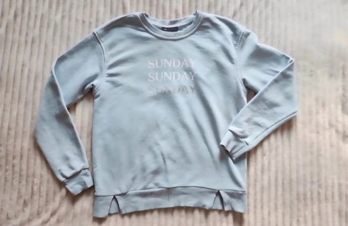Sweat bleu ciel Defacto “Sunday” Taille XS - photo numéro 4