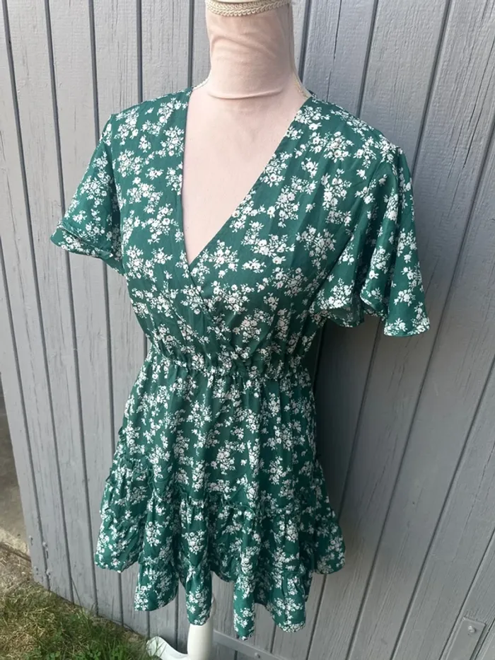 Robe d’été manches courtes fleurie colorée SHEIN 36/S - photo numéro 3