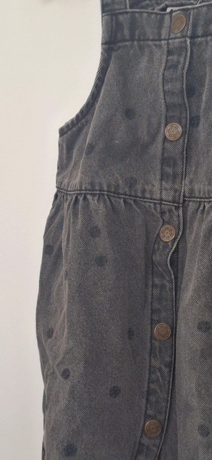 🖤 Robe salopette en jean noire à pois - Parfaite tenue de rentrée - photo numéro 4