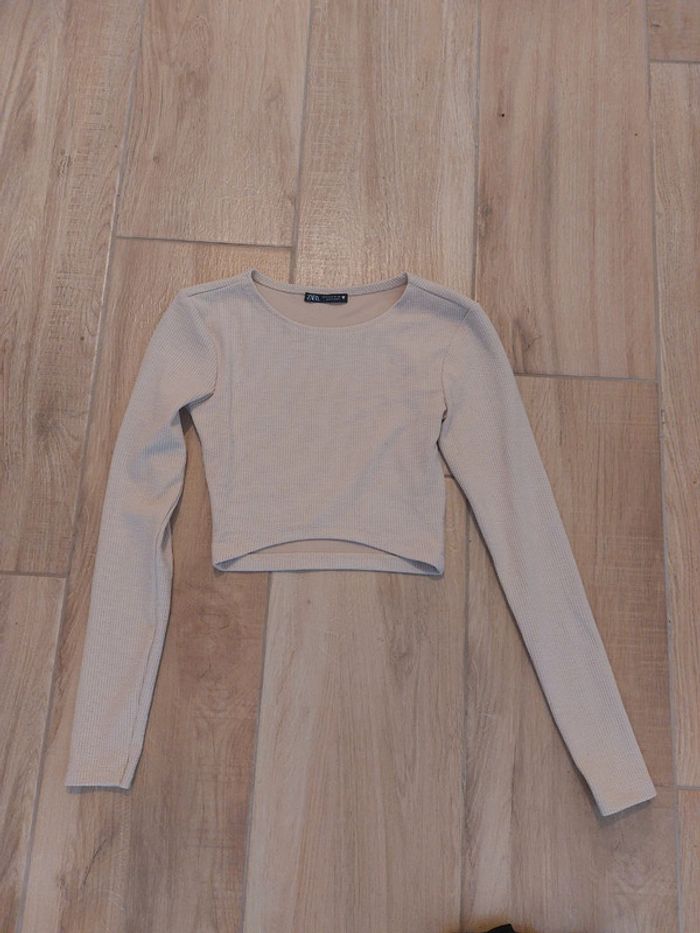Crop top manches longues - Zara - taille 36