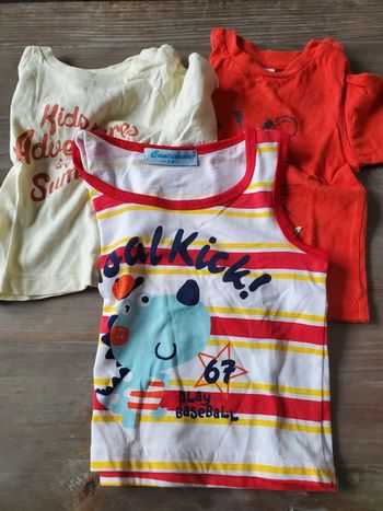 Lot de 3 t-shirts 6 mois