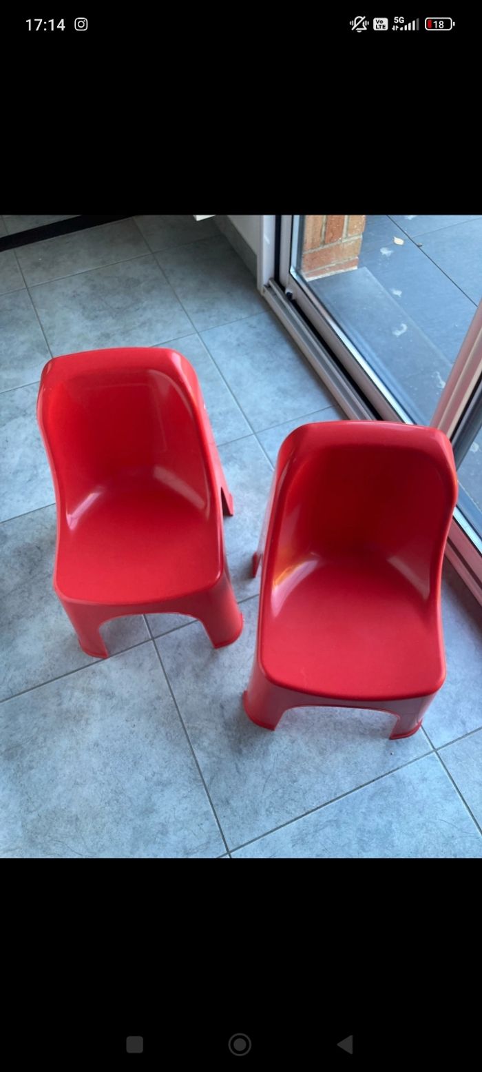 Chaises en plastique
