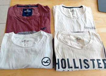 Lot de 4 tee-shirts marque Hollister manches longues + 1 polo manches courtes