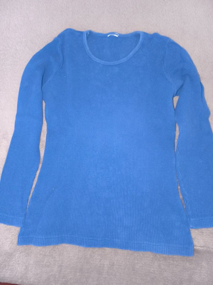 Lot haut manches longues et Débardeur vintage nid d'abeille gris. Lee. Taille s - photo numéro 6