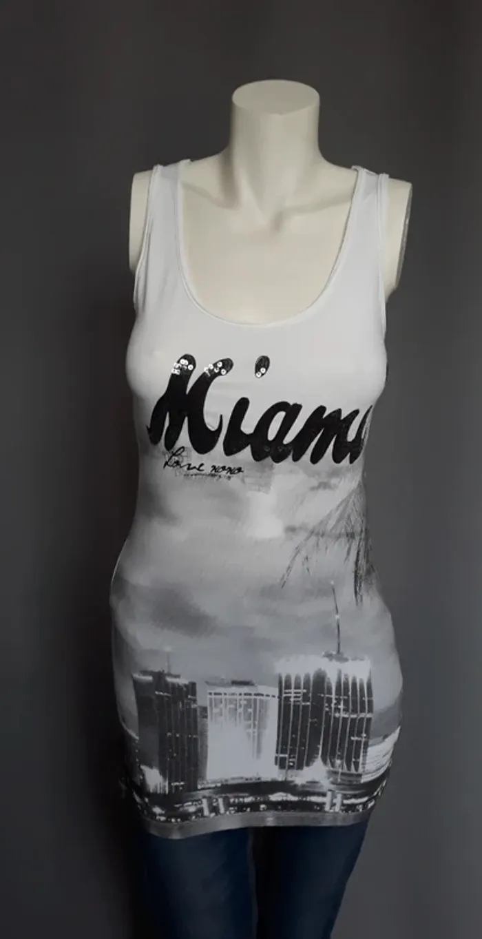Joli long débardeur Miami