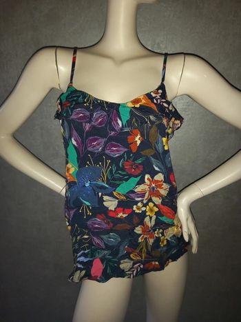 top bleu marine et coloré etam taille 40