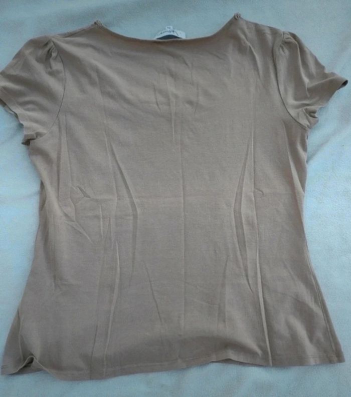 Tee-shirt marron manches courtes femme - photo numéro 2
