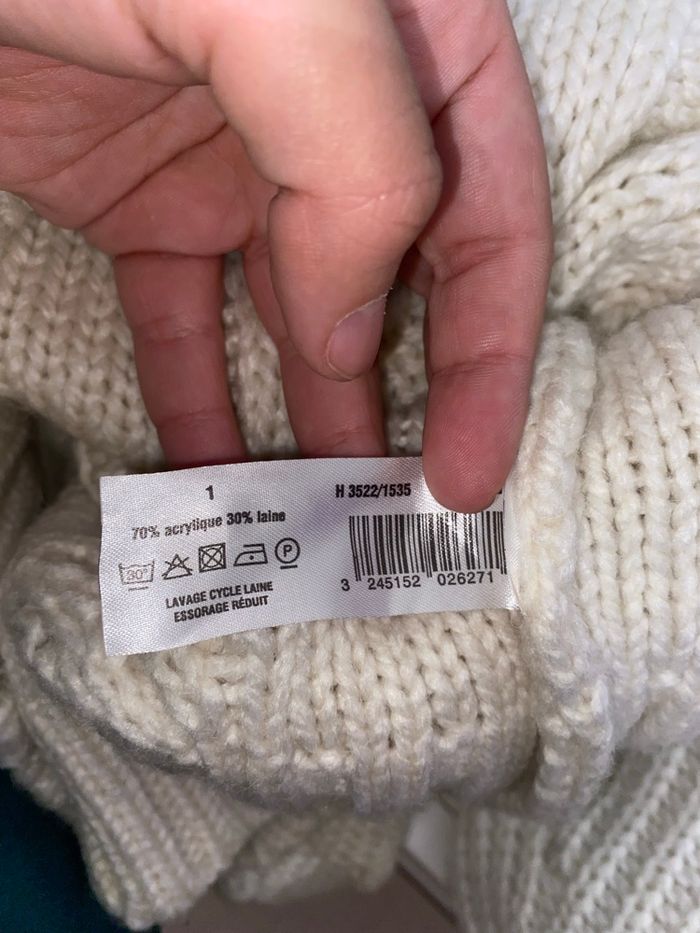 Pull d’hiver Monoprix blanc cassé - photo numéro 5