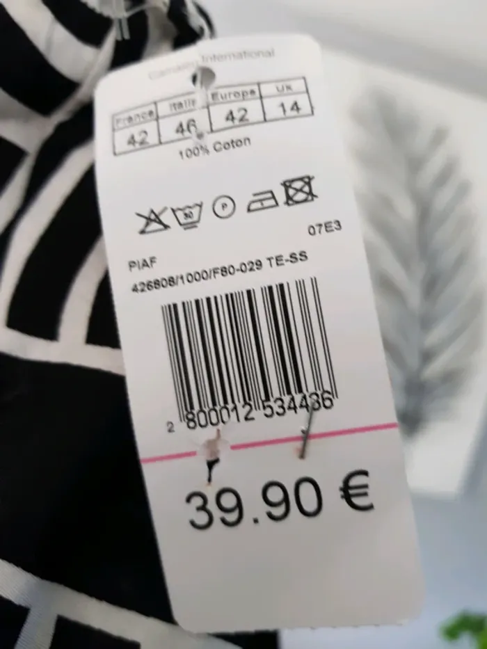 Robe Camaïeu noir et blanc 42 neuve - photo numéro 3
