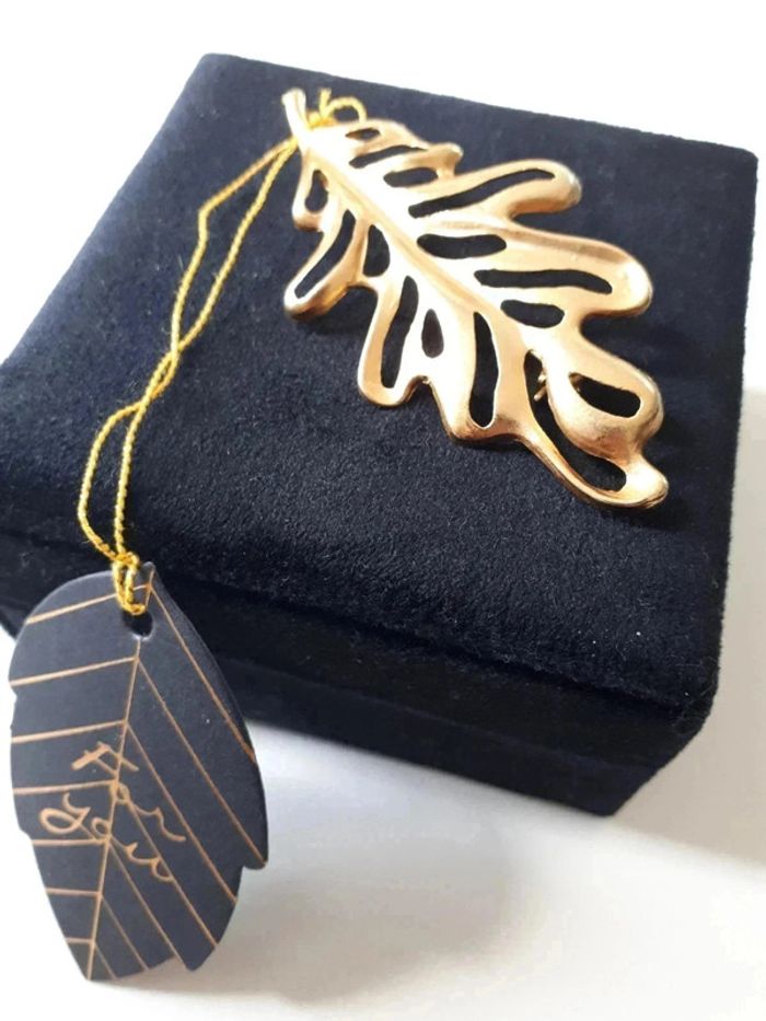 Broche vintage feuille - photo numéro 6