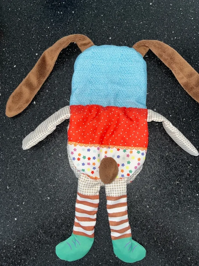 Peluche doudou plat lapin, livre la petite bébête qui monte qui monte qui monte - photo numéro 6