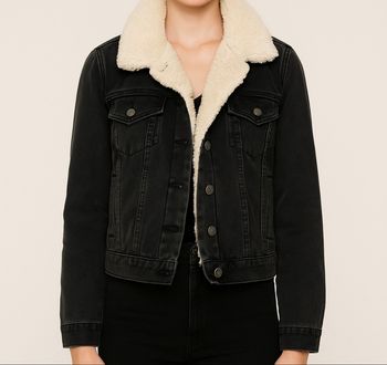 Veste en jean noir