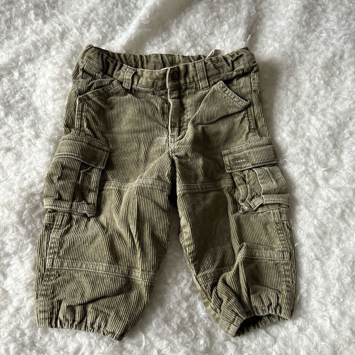 Pantalon baggy velour kaki 12 mois