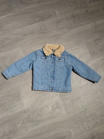 Veste en jean fourrée