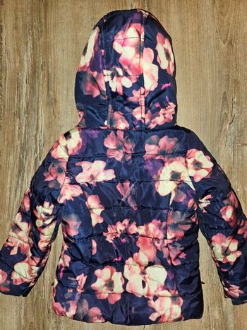 Manteau fille motifs fleurs