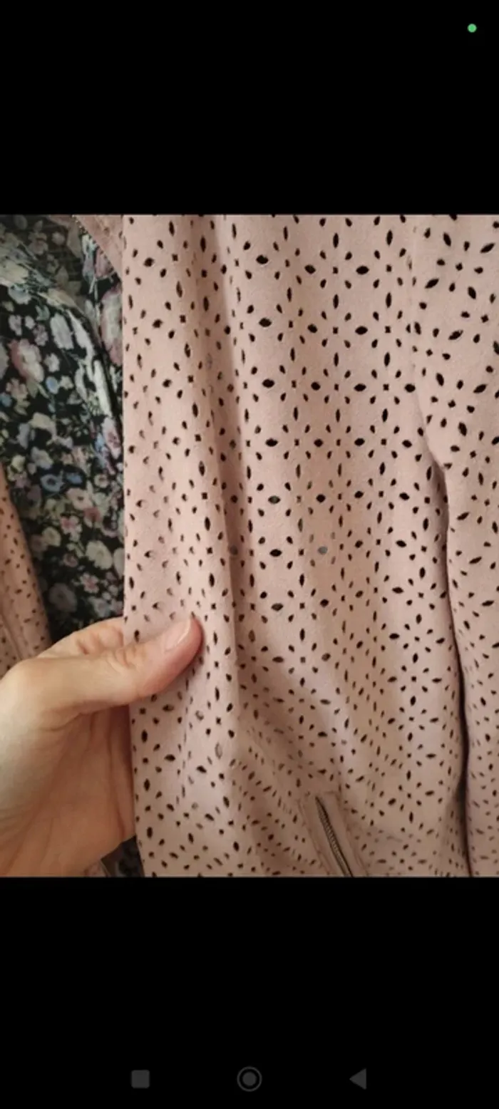Veste en suédine rose ajourée Zara S - photo numéro 8