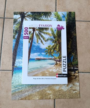 Puzzle 500 pièces plage et Cocotiers