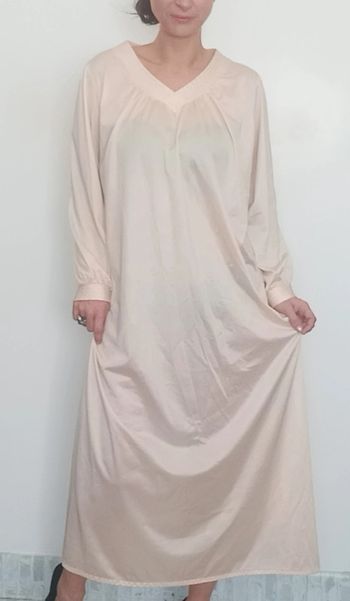Nuisette maxi longue manches longues vintage