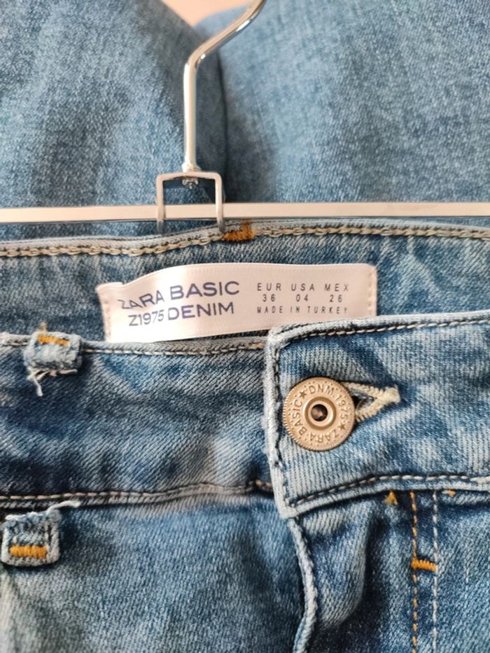 Jean zara perlé slim - taille 36 - photo numéro 5