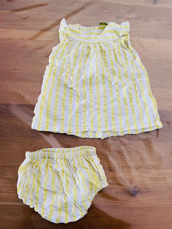 Robe avec sur culotte assortie 12 mois
