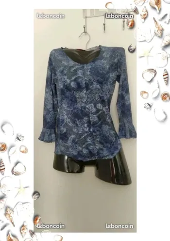 tunique bleu taille unique