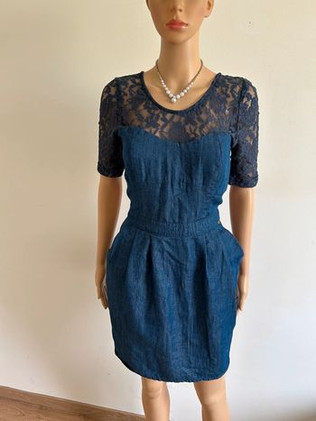 Robe bleue marine en jean Kaporal taille S bon état