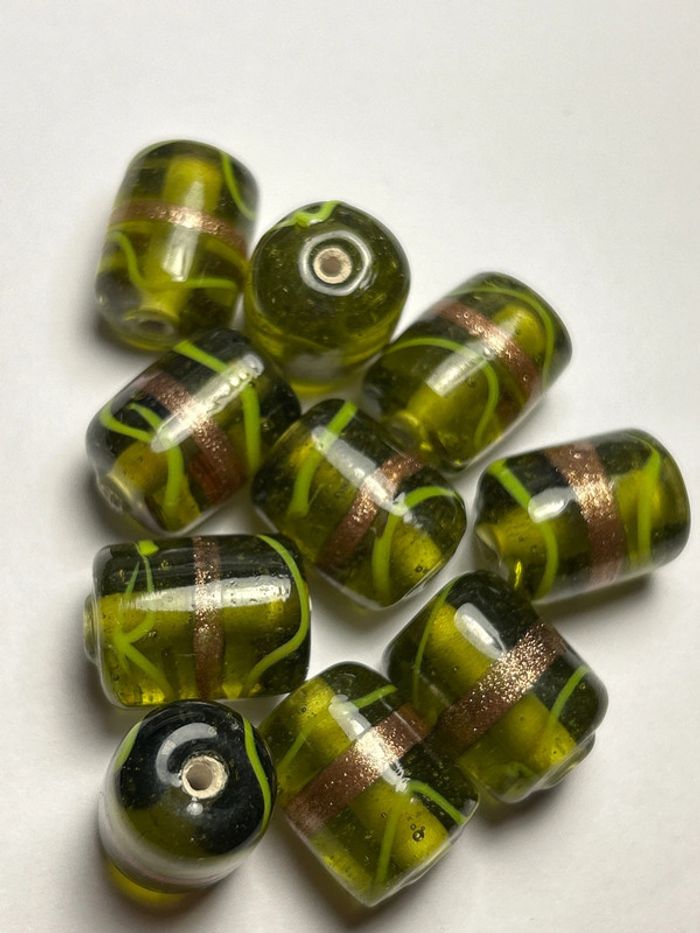 A562, 10 grosses perles lampwork - photo numéro 3