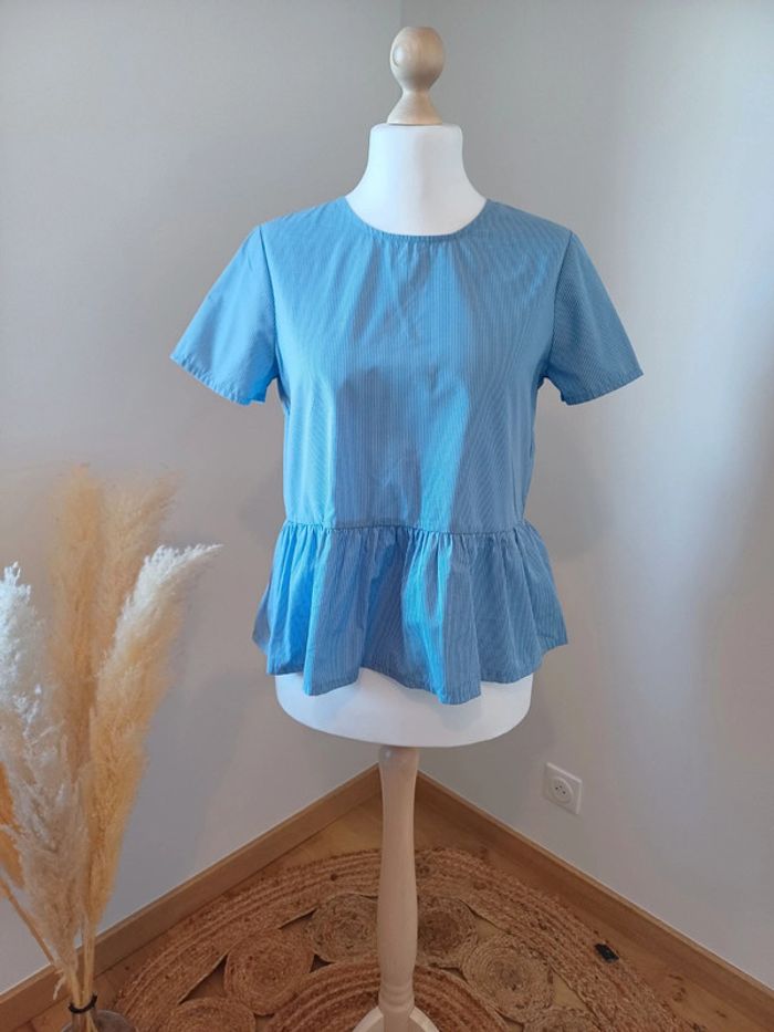 Blouse bleue rayée Pimkie taille L 40 - photo numéro 2